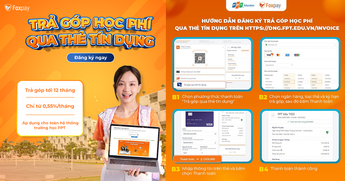 Sinh viên MPV được hỗ trợ trả góp học phí qua Foxpay