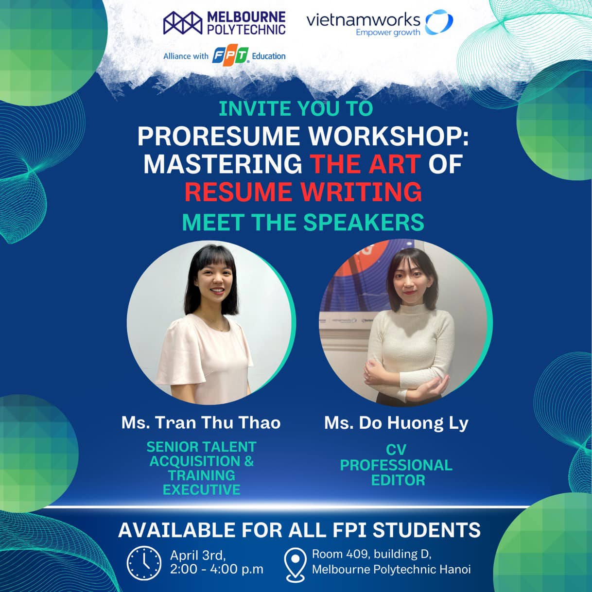 Sinh viên Melbourne Polytechnic Việt Nam tự tin chinh phục nhà tuyển dụng với Workshop hướng dẫn viết CV