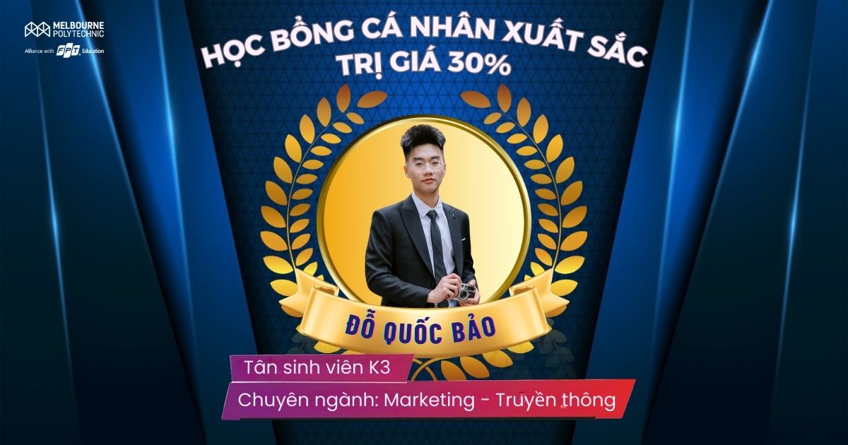 Tân sinh viên Melbourne Polytechnic Việt Nam xuất sắc dành học bổng trị giá 30%