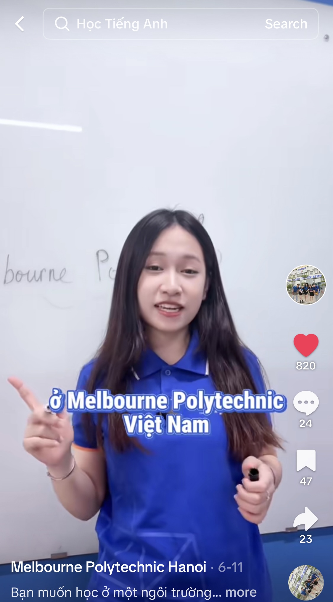 Trở thành cộng tác viên tại phòng PR - Marketing của Melbourne Polytechnic Việt Nam sẽ giúp Chi học hỏi được nhiều kỹ năng làm việc thực tế