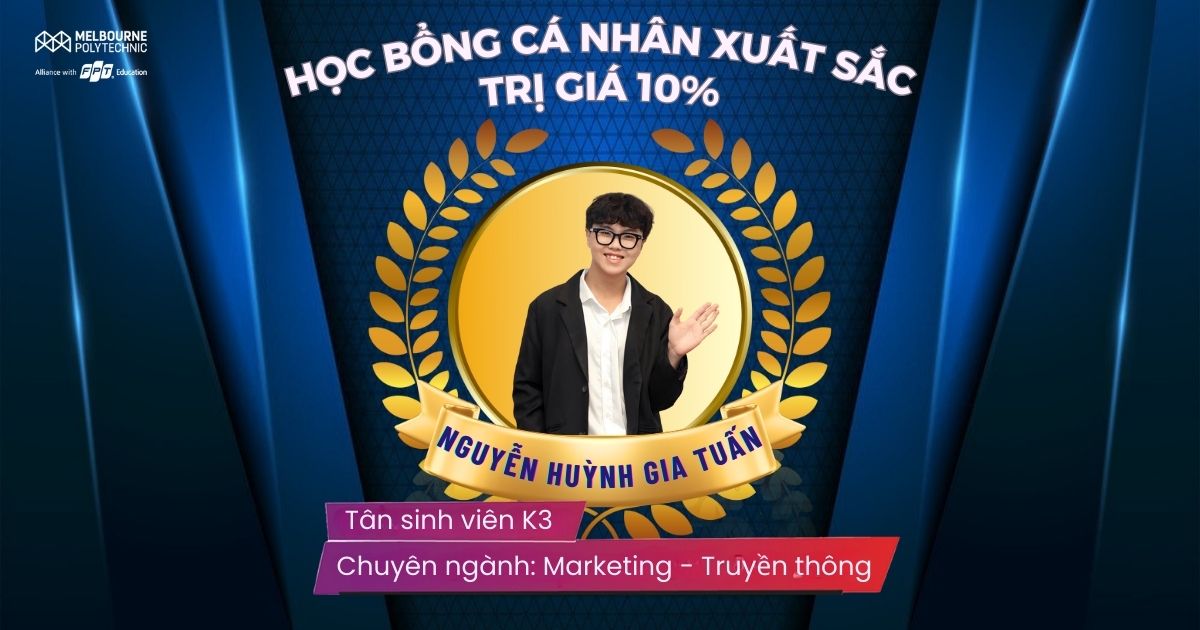 “Lộ diện” nam sinh trúng tuyển sớm vào Melbourne Polytechnic Việt Nam – Cách giảm bớt áp lực “điểm số” cho 2k6