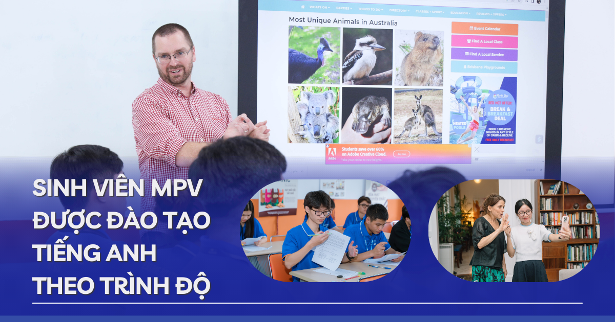 Sinh viên MPV được học Tiếng Anh bài bản theo trình độ