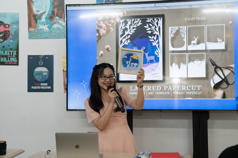 Vận dụng tư duy thiết kế và sáng tạo làm nên những tác phẩm bằng giấy tại Workshop "Papercutting"