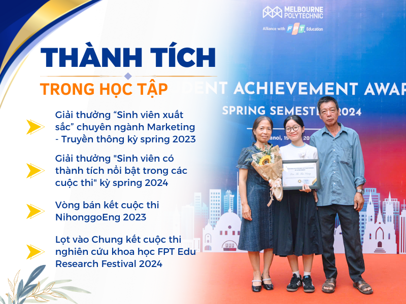 Hành trình học tập của Hằng tại MPV là một hành trình đáng ngưỡng mộ với những thành tích xuất sắc.