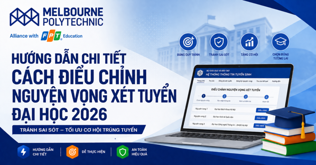 Hướng dẫn chi tiết cách điều chỉnh nguyện vọng xét tuyển đại học 2026 tránh sai sót