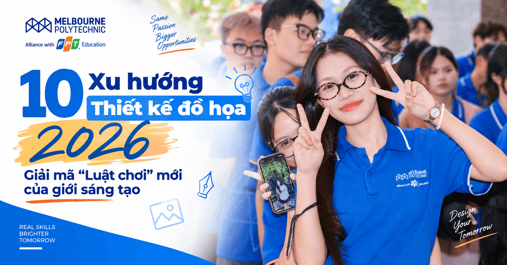 10 Xu hướng Thiết kế đồ họa 2026 – Giải mã “Luật chơi” mới của giới sáng tạo