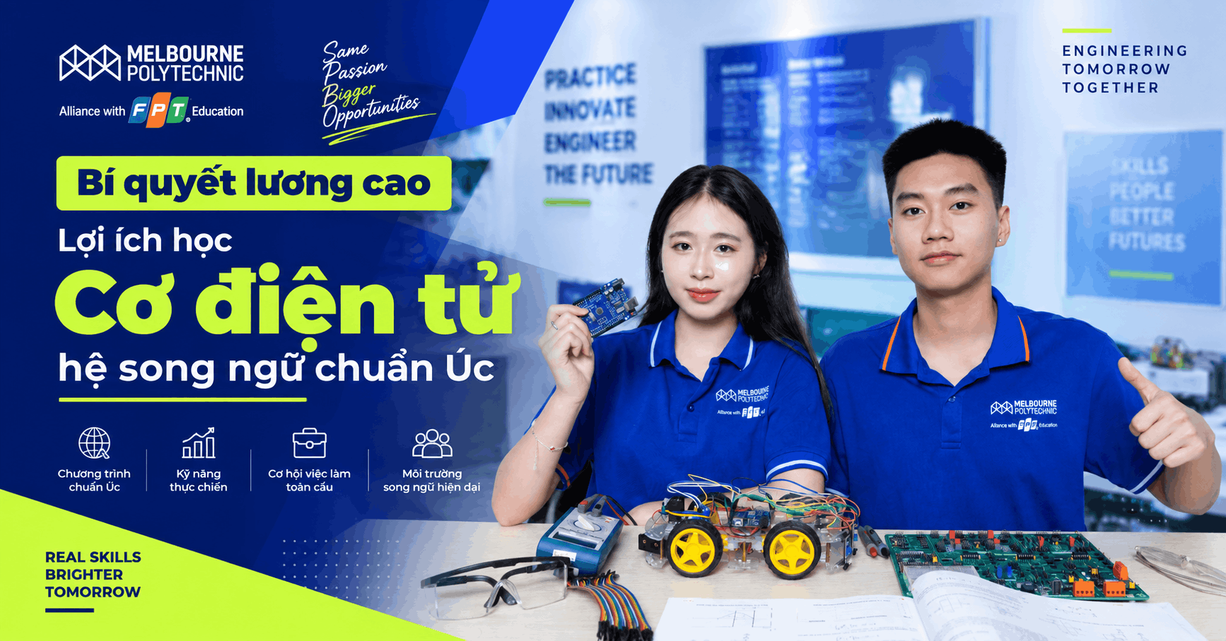 Bí quyết lương cao – Lợi ích học Cơ điện tử hệ song ngữ chuẩn Úc