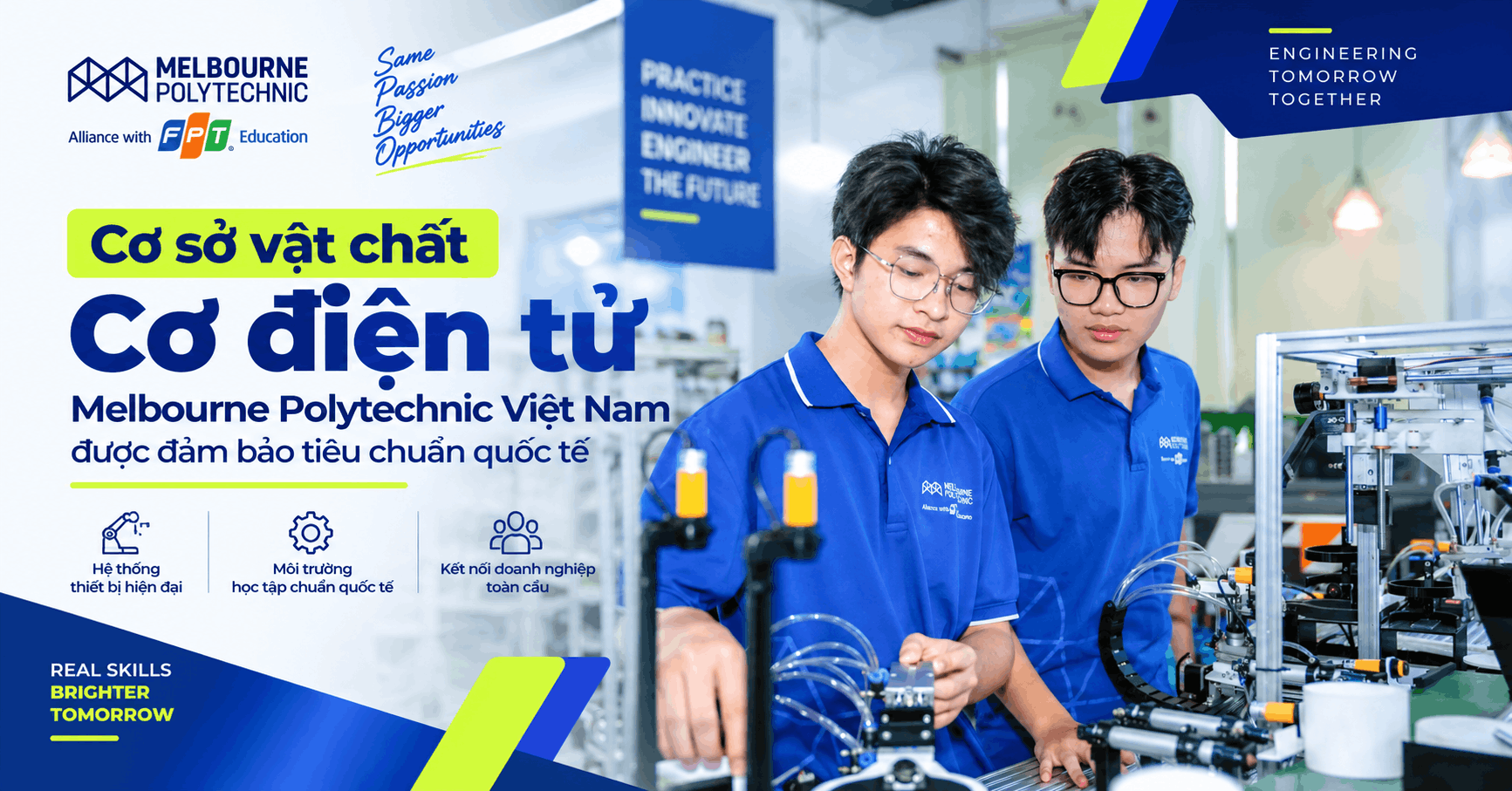 Cơ sở vật chất Cơ điện tử Melbourne Polytechnic Việt Nam được đảm bảo tiêu chuẩn quốc tế