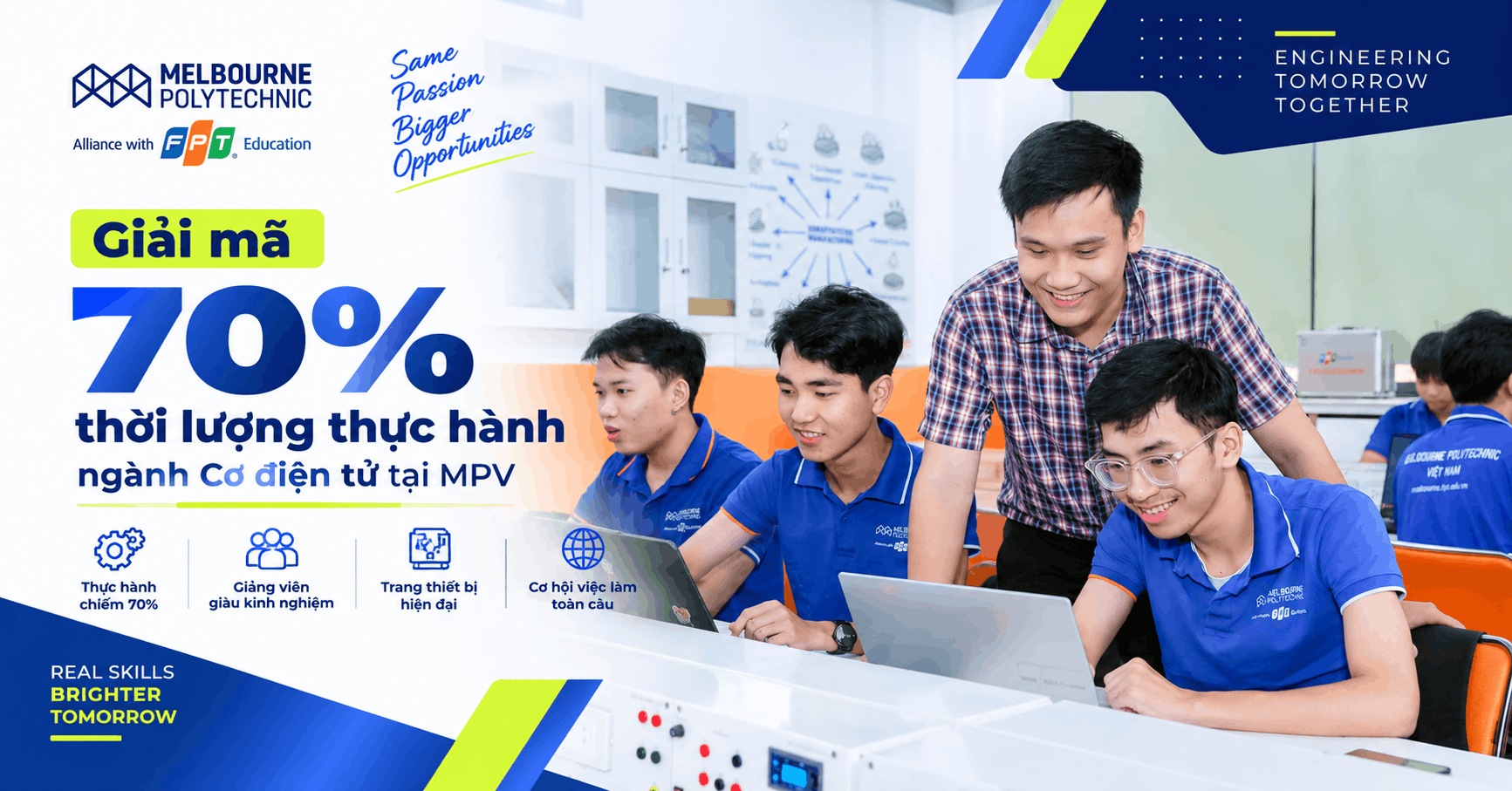 Giải mã 70% thời lượng thực hành ngành Cơ điện tử tại MPV