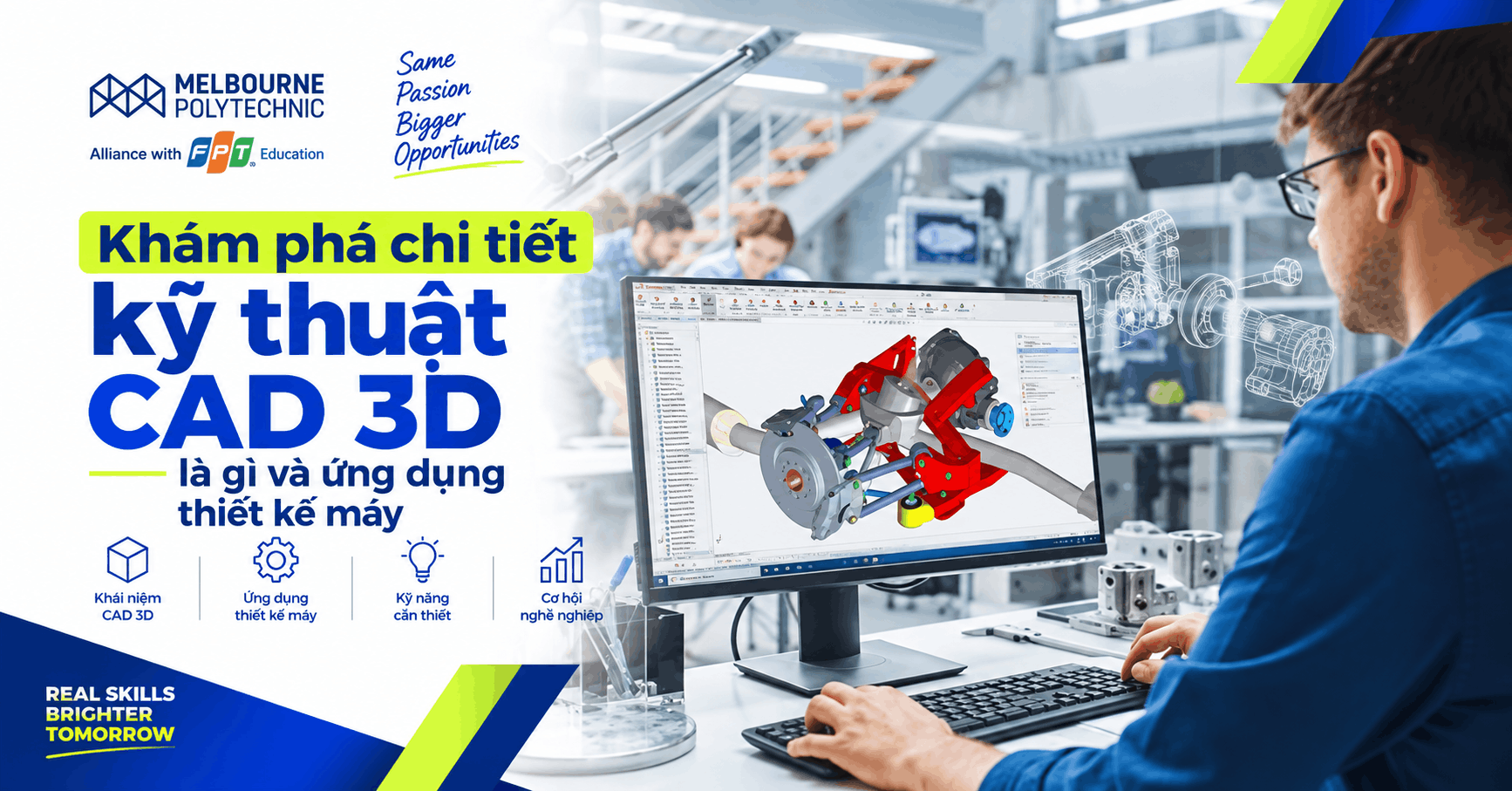 Khám phá chi tiết kỹ thuật CAD 3D là gì và ứng dụng thiết kế máy