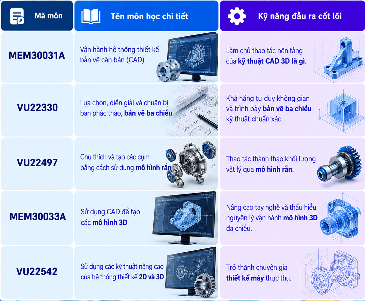 Kỹ năng cốt lõi khi học kỹ thuật cad 3d là gì