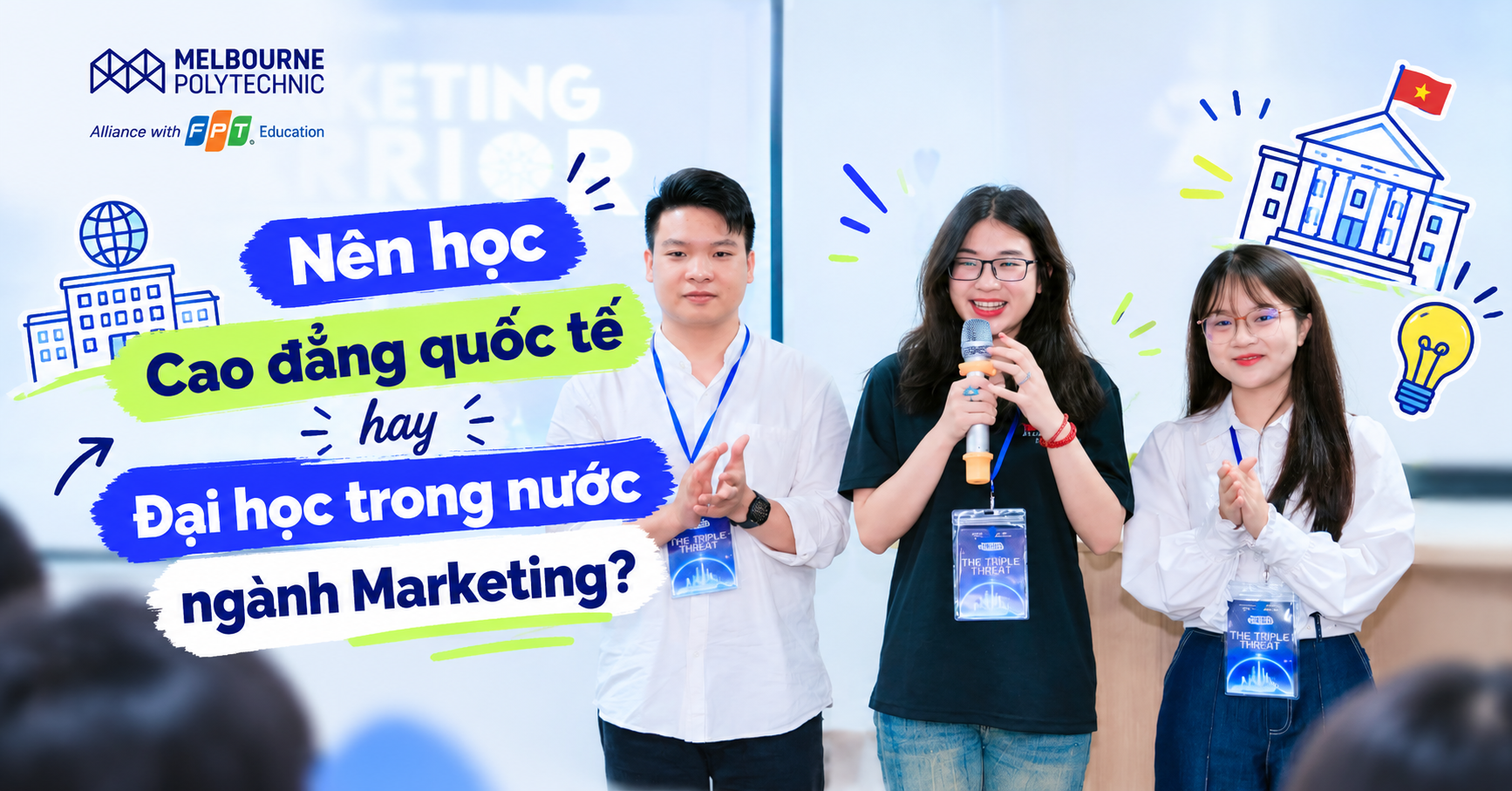 Nên học Cao đẳng quốc tế hay Đại học trong nước ngành Marketing?