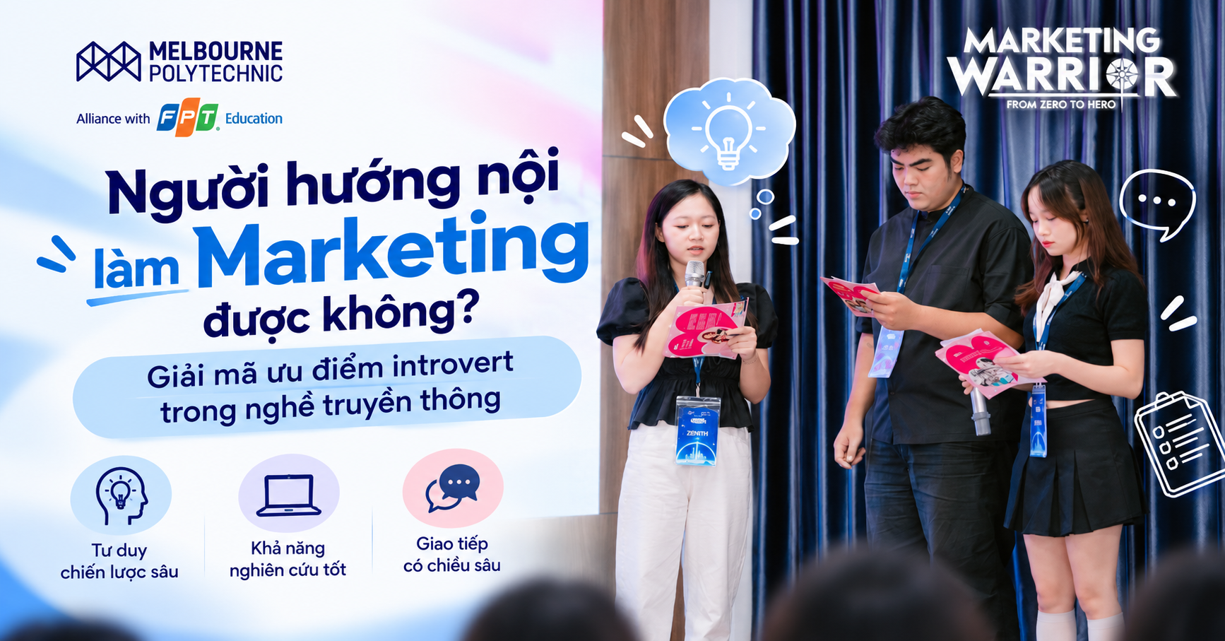 Người hướng nội làm marketing được không? Giải mã ưu điểm introvert trong nghề truyền thông