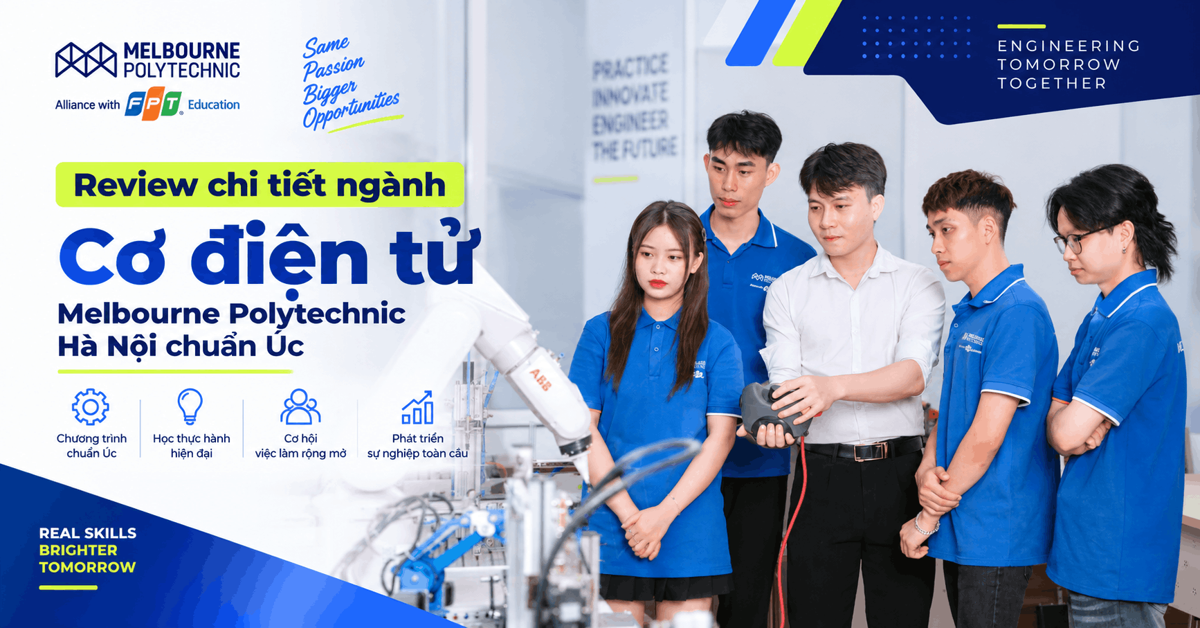 Review chi tiết ngành Cơ điện tử Melbourne Polytechnic Hà Nội chuẩn Úc