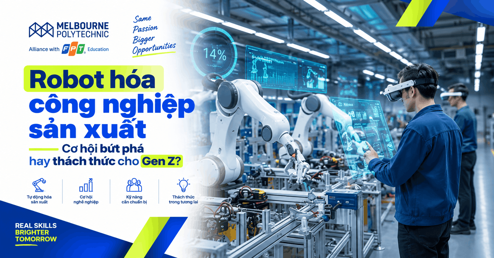 Robot hóa công nghiệp sản xuất – Cơ hội bứt phá hay thách thức cho Gen Z?