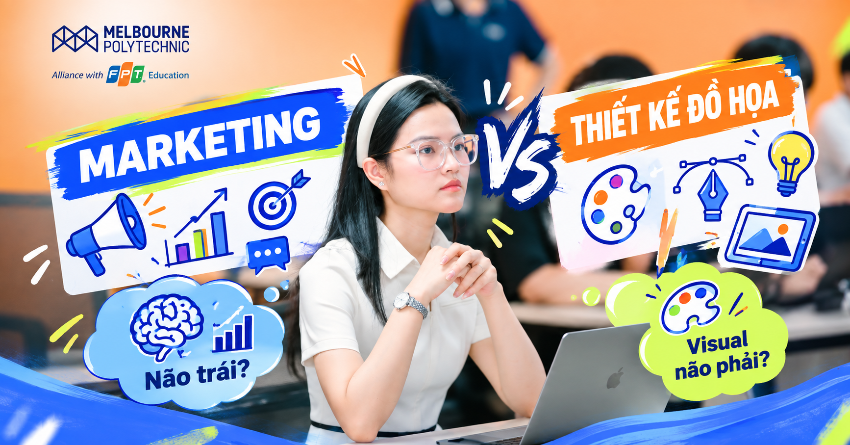 So sánh Marketing và Thiết kế đồ họa: Bạn thuộc về não trái hay visual phát triển não phải?