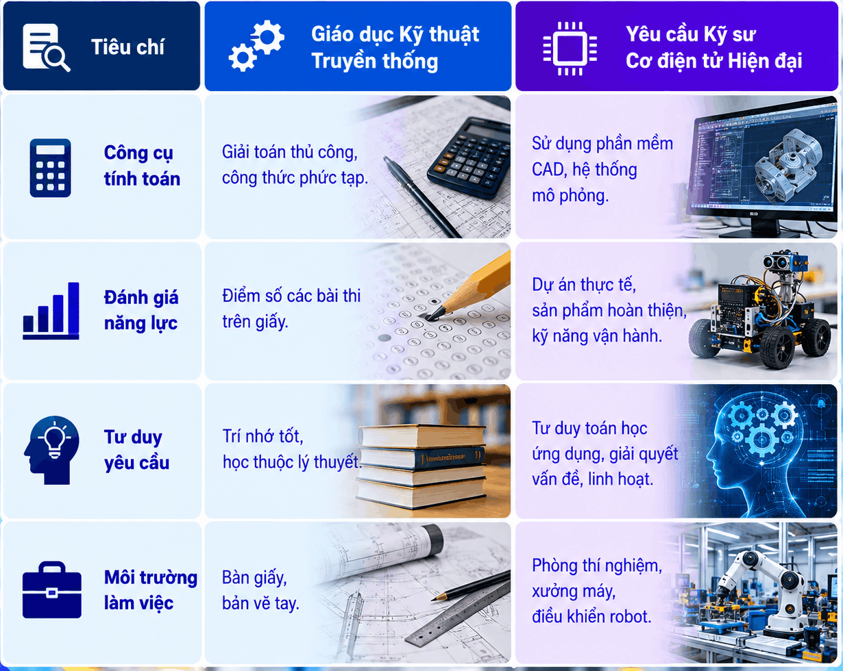 Yêu cầu của Cơ điện tử