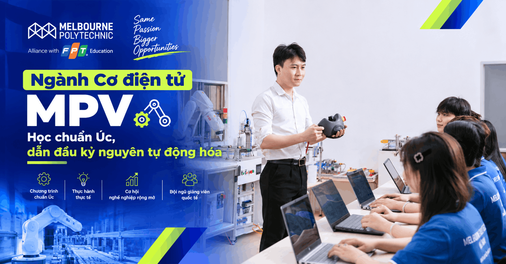 Ngành Cơ điện tử MPV – Học chuẩn Úc, dẫn đầu kỷ nguyên tự động hóa