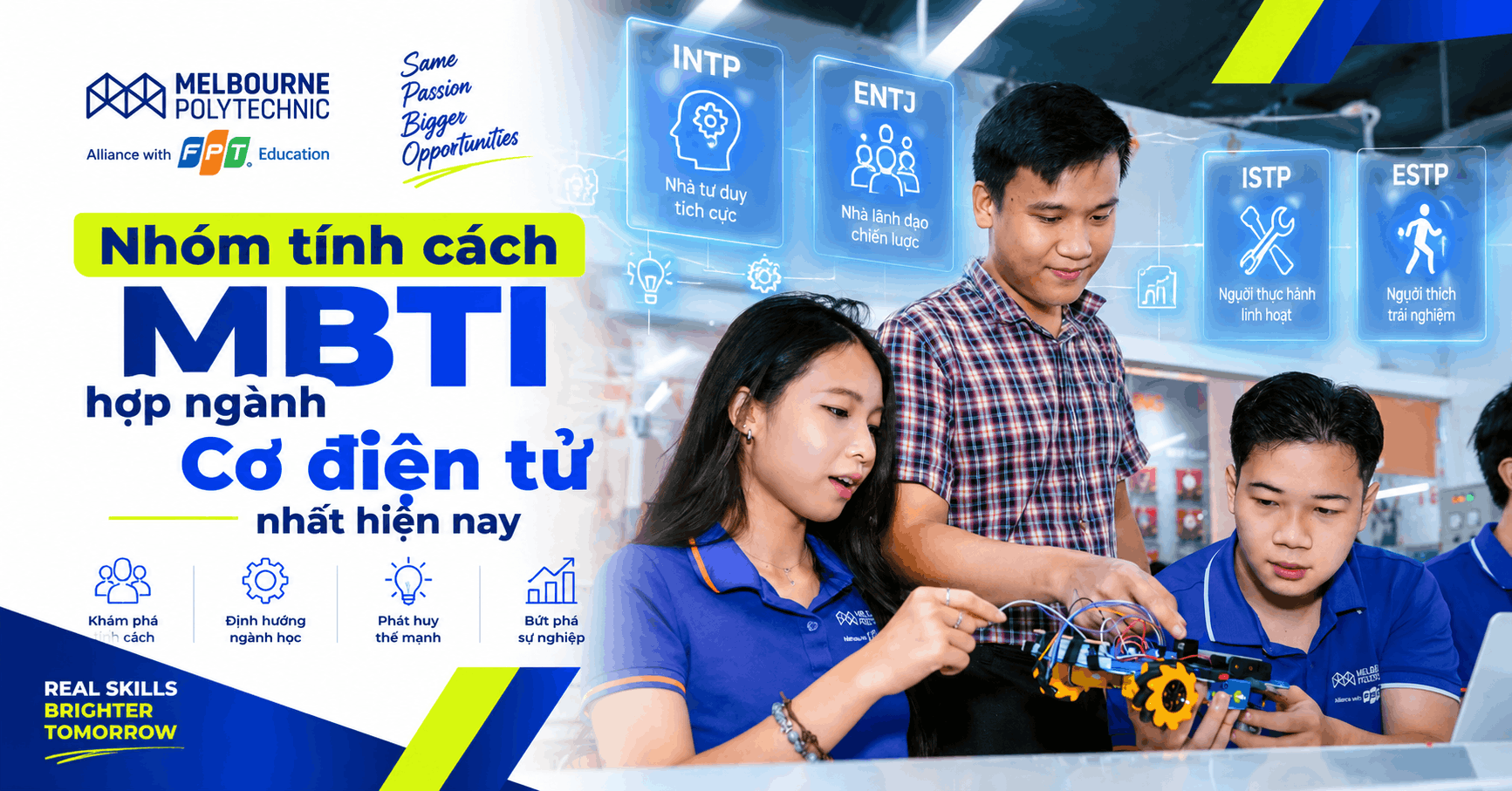 Nhóm tính cách MBTI hợp ngành Cơ điện tử nhất hiện nay