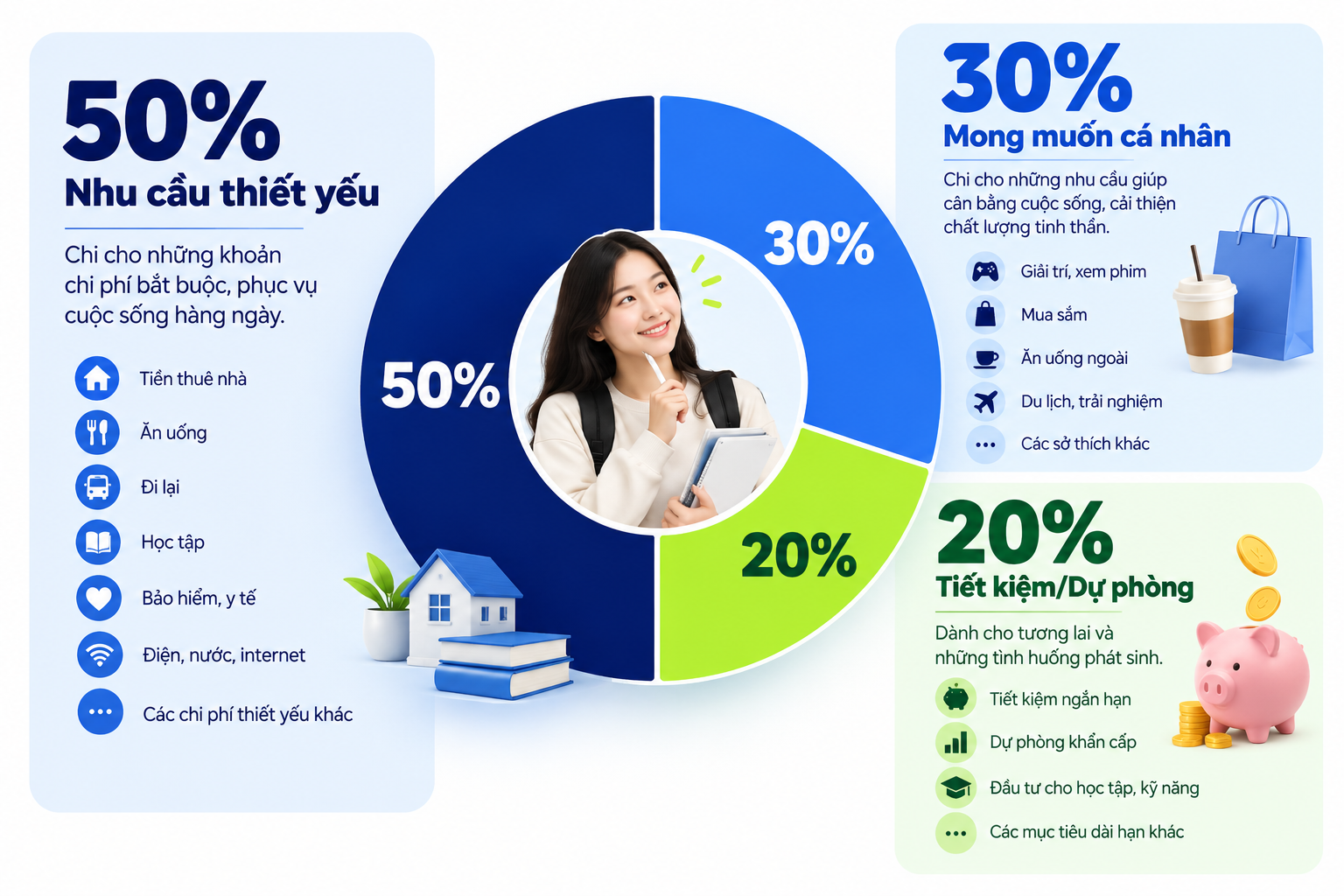 Mẫu biểu đồ hướng dẫn lập kế hoạch quản lý tài chính sinh viên xa nhà hiệu quả.