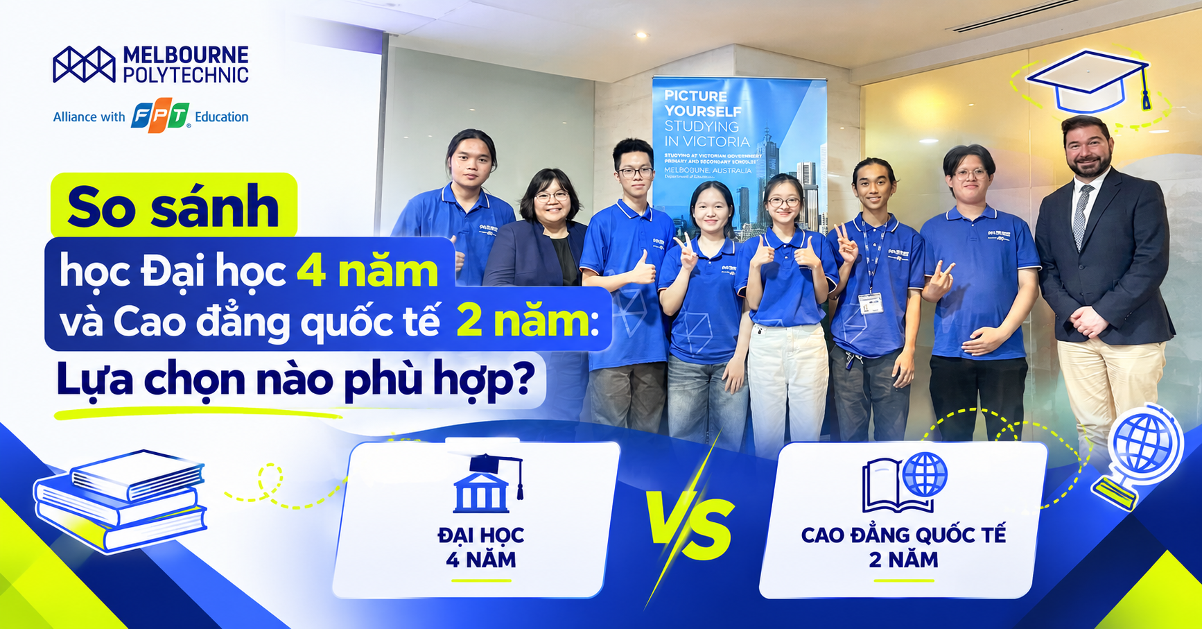 So sánh học Đại học 4 năm và Cao đẳng quốc tế 2 năm: Lựa chọn nào phù hợp?